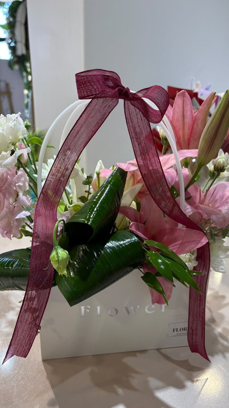 Pembe Gerbera Çanta Buketi