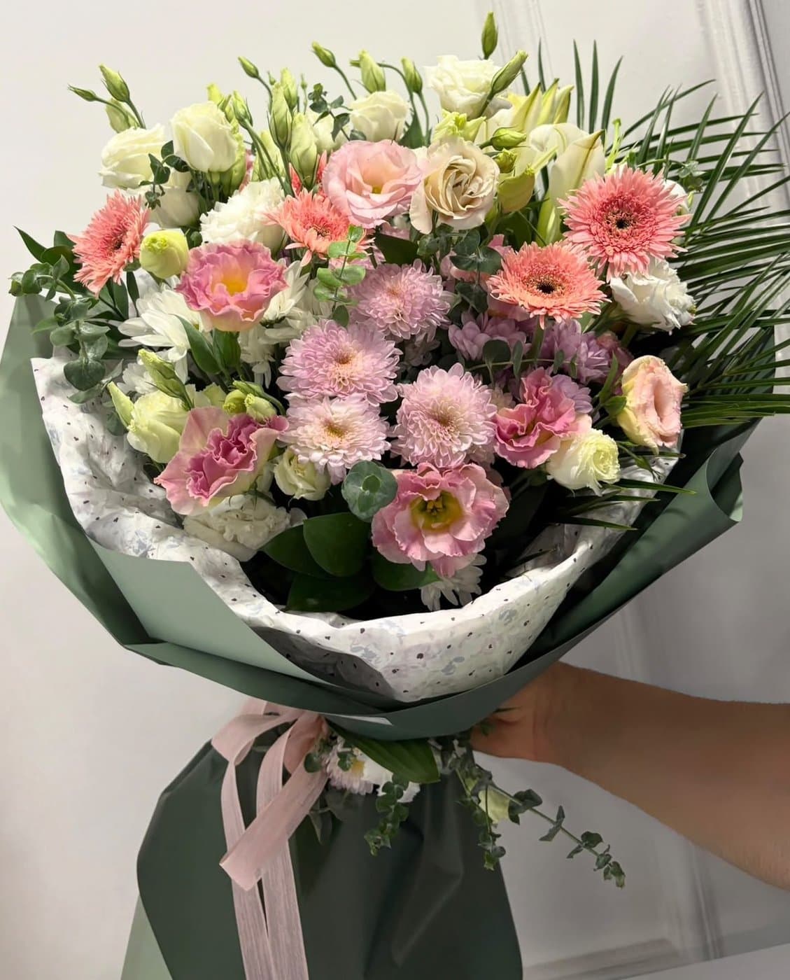 Pembe Gerbera Tasarım Buketi
